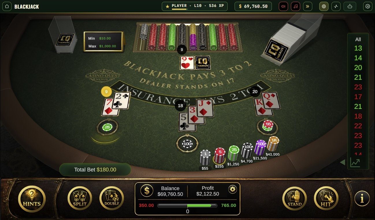 Three spots in play with a full chip tray and a live shoe tracker down the right