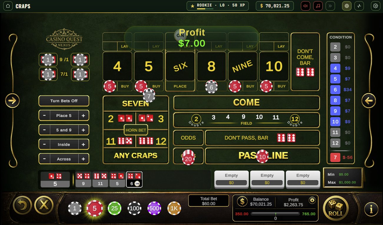 Profit callout after a winning roll